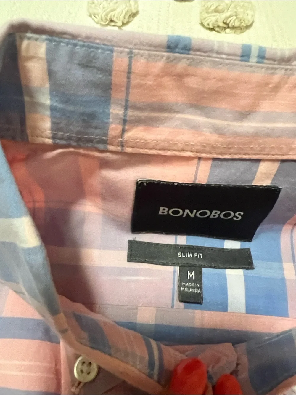 2 Men’s BONOBOS long sleeve shirts size M SLIM FIT. Price is for both - Picture 6 of 9